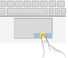 Schuif twee vingers op het touchpad totdat een cirkelvormige aanwijzer verschijnt. Schuif naar links of rechts, omhoog of omlaag om door het tabletscherm te bladeren.