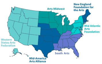 state agencies) en de regionale overheden. 3 NEA en state agencies financieren de kunsten als partners.