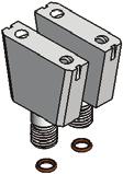 Pinch valve set 0822 (Bevat 8 pinch valves, 8 filterschijven, en inbrenggereedschap) Instructies op pagina 6 Pinch valve set (voor