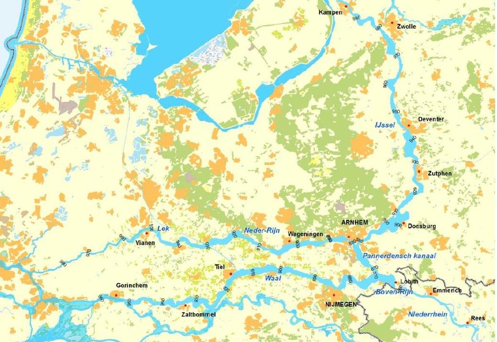5 Bodemerosie 5.1 Inleiding In Nederland hebben de Rijn en haar zijtakken een belangrijke functie voor zowel de scheepvaart (hoofdvaarwegennet) als de waterhuishouding (hoofdwatersysteem).