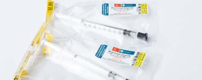 epidurale injecties, oogheelkundige injecties, dialyseproducten, pijnpompspuiten en cassettes.