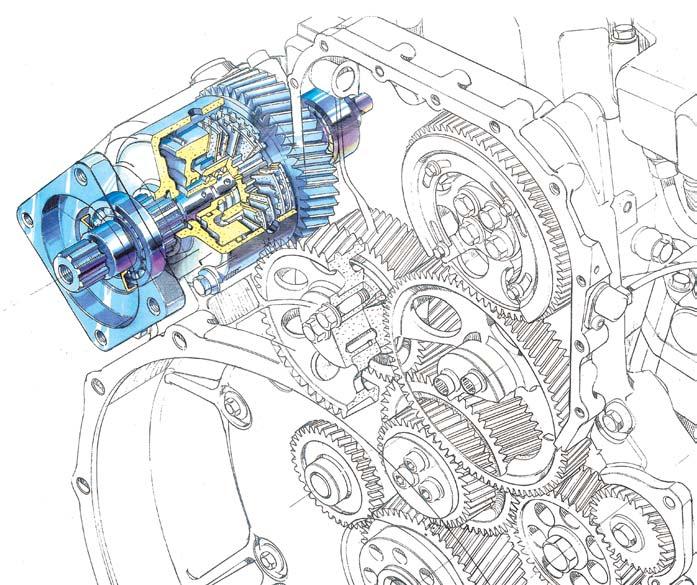 De turbocompressor met variabele turbinetoevoeropening zorgt voor 40 procent extra lucht in de cilinders als er op de motor wordt afgeremd.