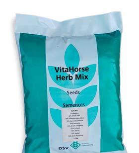 Bovendien hebben de kruiden een positieve invloed op de darmflora. Omdat er maar 1,5 kg/ha van VitaHorse Herb Mix bijgemengd wordt, blijft de prijs per hectare laag.