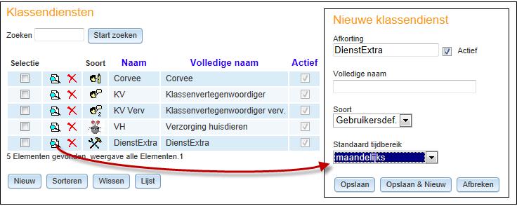 WebUntis Klassenboek 12 afbeelding 10 Let erop, dat u voor de symbolen van de klassendiensten ook eigen fotootjes kunt weergeven.