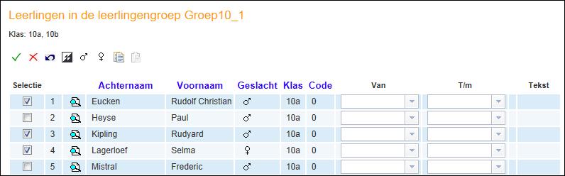 afbeelding 12 Plaats nu een vinkje bij de leerlingen, die in de