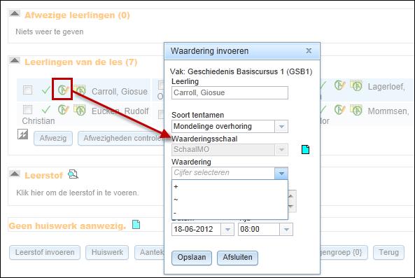 WebUntis Klassenboek 27 afbeelding 30 Met de