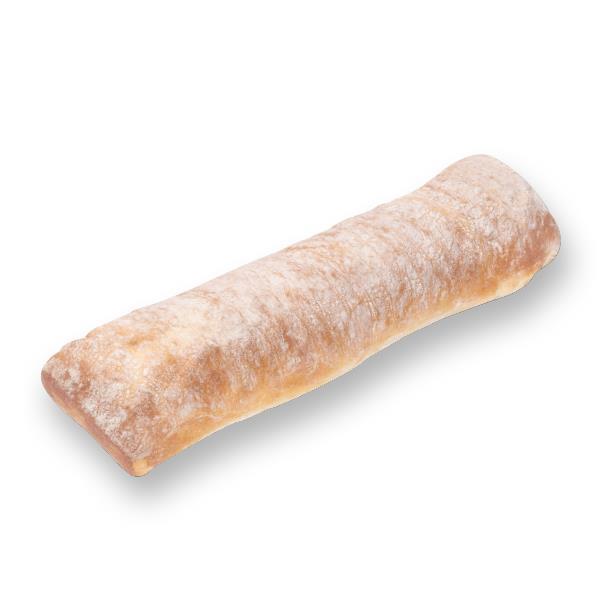 Grande Ciabatta Tarwegebak, bevroren Artikelnr. 1031005 Gewicht per stuk 250 g 2500 g Stuks per doos 10 De extra grote versie van het Ciabatta brood!