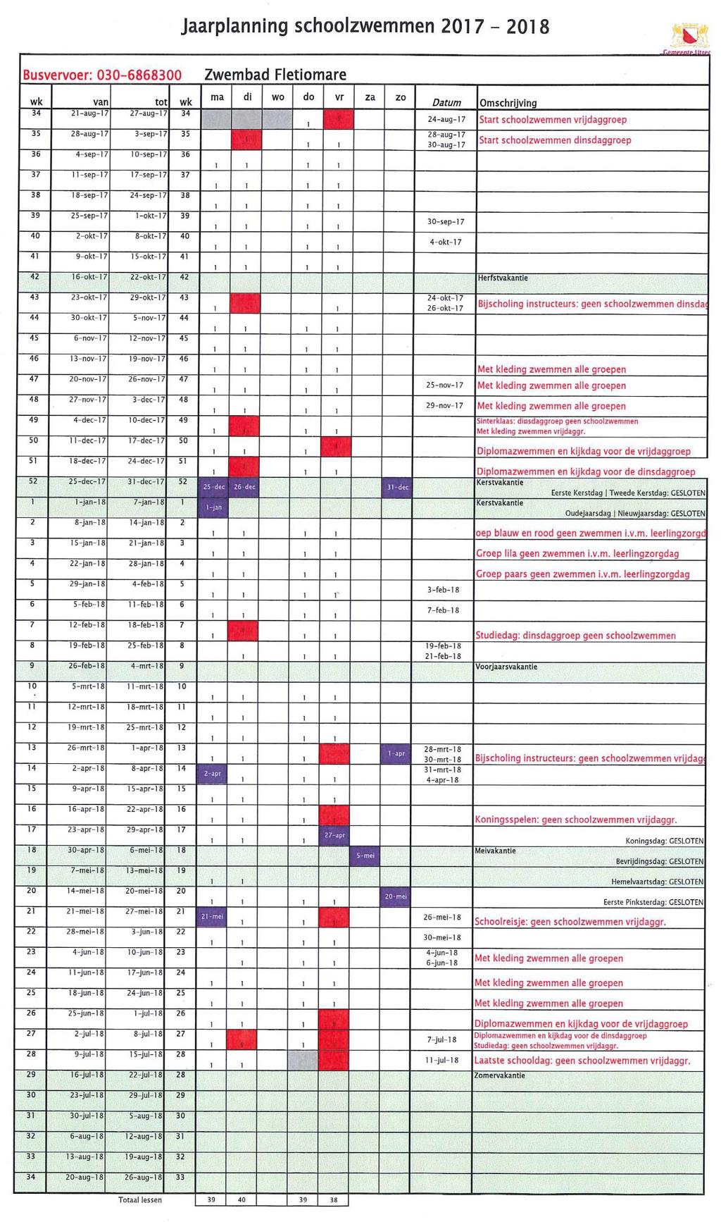 Bijlage 3: Jaarplanning 2017-2018 P r o t o c o