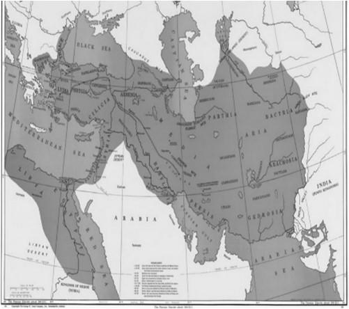 ) Het Romeins imperium (117 n. Chr.