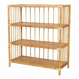 opbergkast. Rotan bookcase.