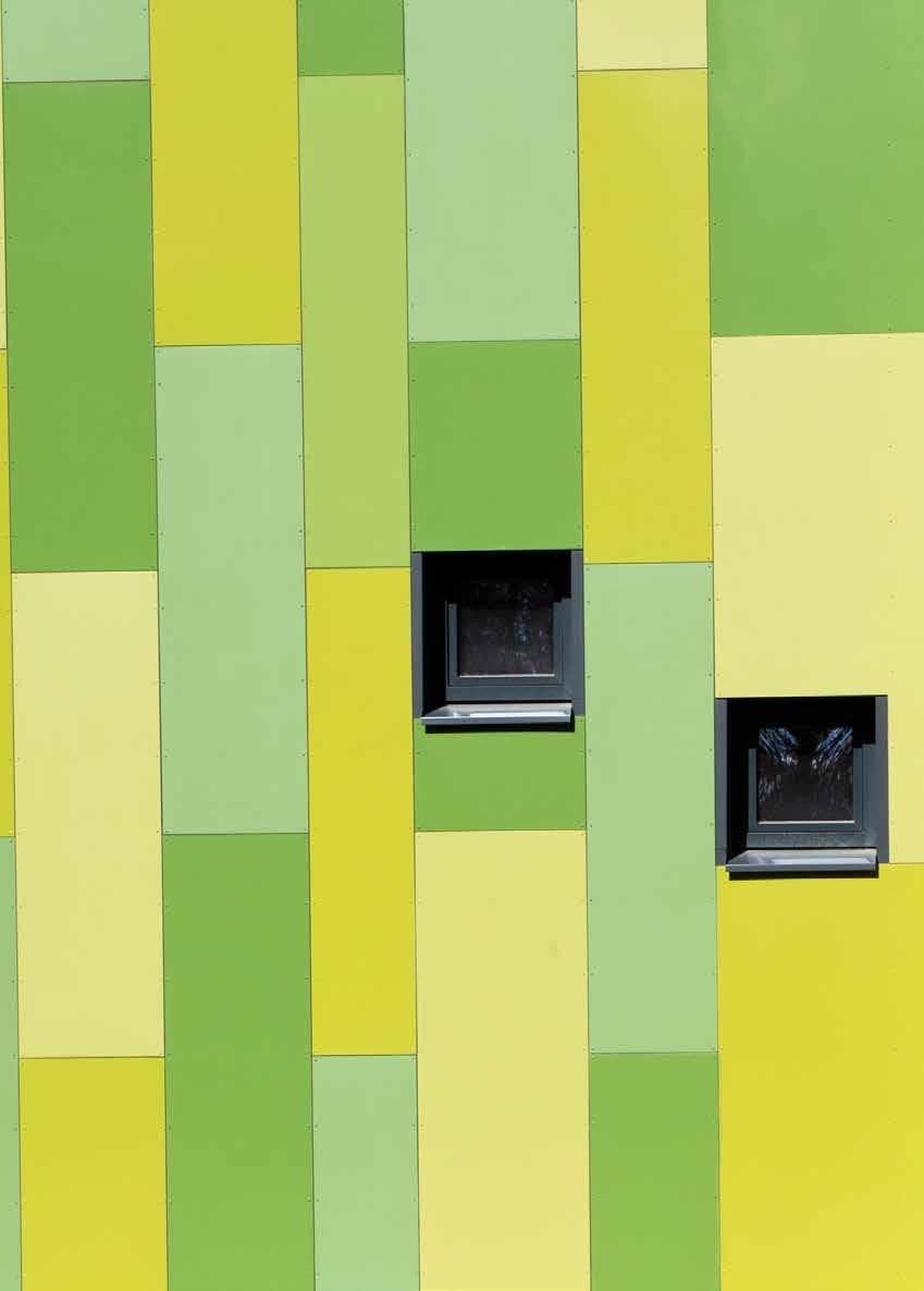 17 Met STENI Colour gevelplaten kunt u spelen met kleuren, kleurencombinaties en oppervlakken en uw eigen stempel zetten op een gebouw.