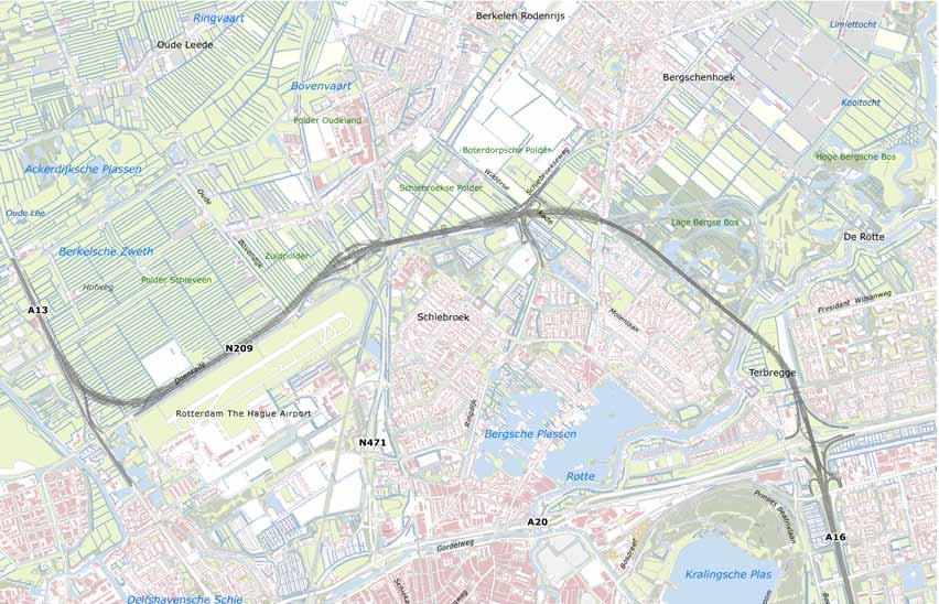 Afbeelding 3: Kaart van de omgeving Relatie Ontwerp Tracébesluit en gebiedstafels Op verschillende momenten zullen oplossingen en afspraken uit de gebiedstafelgesprekken input vormen voor het Ontwerp