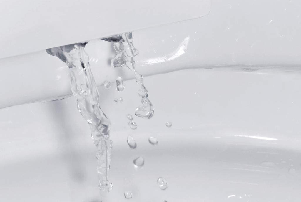 fris water wordt gereinigd voor een meer hygiënische ervaring.