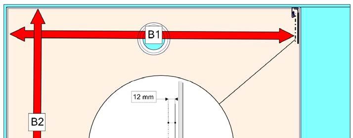 Neem afstand B1 en B2 over van het klantorderformulier (afstand