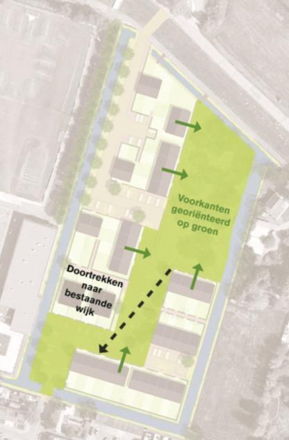 14 3.4 Groen en water Ondanks dat de bestaande boomgaard net buiten het voor nieuwbouw te ontwikkelen gebied is gelegen, maakt deze wel deel uit van het stedenbouwkundig plan.