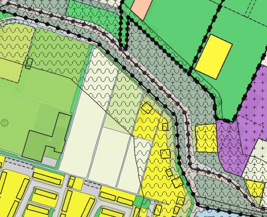 4 Het plangebied kent een herkenbare ruimtelijke begrenzing. Aan de noordzijde wordt het plangebied begrensd door het dijklichaam van de Stelling van Amsterdam.