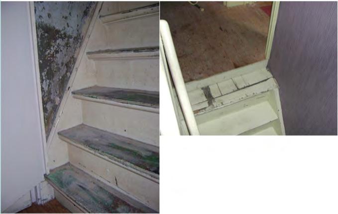 trappen,overlopen,borstweringen met gebruiksonveilige elementen (te steil/gebreken.