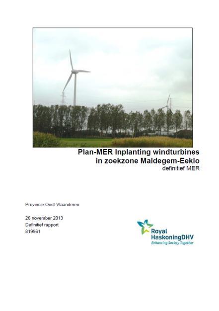 Milieu-impact Vlaremregelgeving Goedgekeurde planmer Geluid: specifiek normen voor windturbines Slagschaduw: Elke turbine: verplicht stilstandmodule Slagschaduw moet beperkt zijn tot: max.