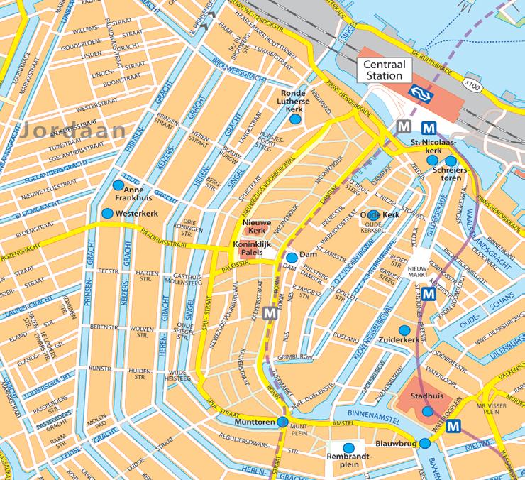 Grote kaarten Een plattegrond van je buurt laat minder details zien dan een plattegrond van je school, maar beslaat wel een groter gebied.
