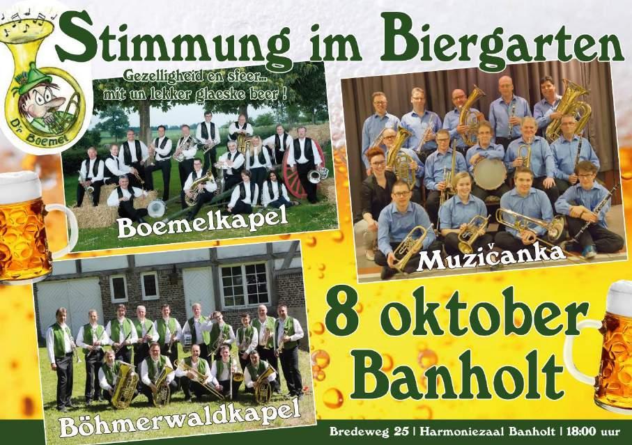 Na de eerste editie in 2015 zal op zaterdag 8 oktober 2016 de tweede editie plaatsvinden van Stimmung Im Biergarten!