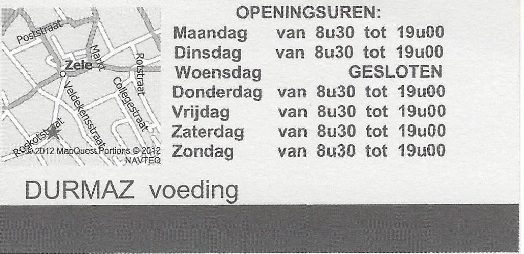 com gesloten van zondag