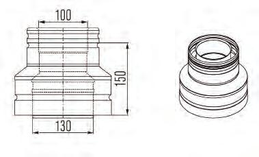 22 USVK 100 130 REDUCER Ø130 - Ø100