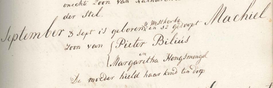 1820 Margreta Hengstmengel s zoon Machiel overleden