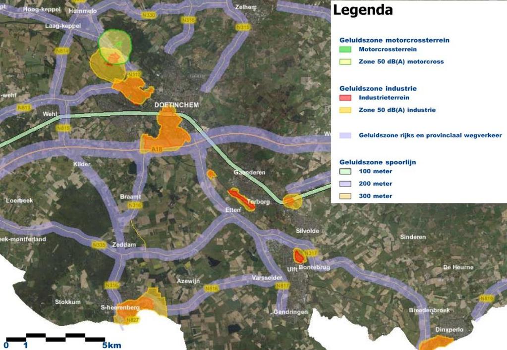 6 Geluid 6.1 HUIDIGE SITUATIE EN AUTONOME ONTWIKKELING In deze paragraaf zijn de belangrijkste geluidsbronnen beschreven die in de huidige situatie en autonome ontwikkeling een rol spelen.