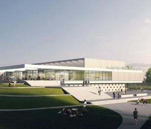 Voorontwerp (gemiddeld) Project: Sportcentrum Europapark (Groningen) Bureau: broekbakema architecten Deliverables: visualisaties van stedenbouw kundige inpassing, exterieur, interieur en