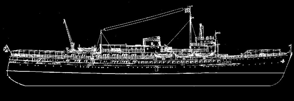 10.003 voor een modelbouwtekening 16.10.005 Passagiersschip dms "Prinses Beatrix" - Mij Zeeland; na verbouwing (1947); ms "Koningin Emma" Aantal bladen: