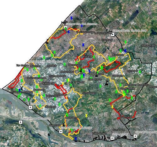 3 Taken Delfland algemeen 3.1 Gebiedsbeschrijving Delfland wordt begrensd door de Noordzee, de Nieuwe Waterweg en de lijn Rotterdam-Zoetermeer- Wassenaar.