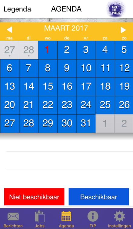 Let er dus extra op dat je de agenda in de App goed bijwerkt!