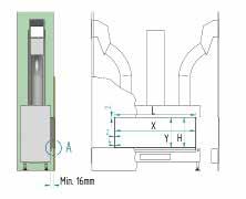 Voorbeeld van afwerking met 4-zijdige kader / Exemple de finition avec cadre 4 cotés De twee flexibels mogen aangesloten worden op 1 designrooster ( 2 aansluitingen ) Les deux flexibles peuvent être