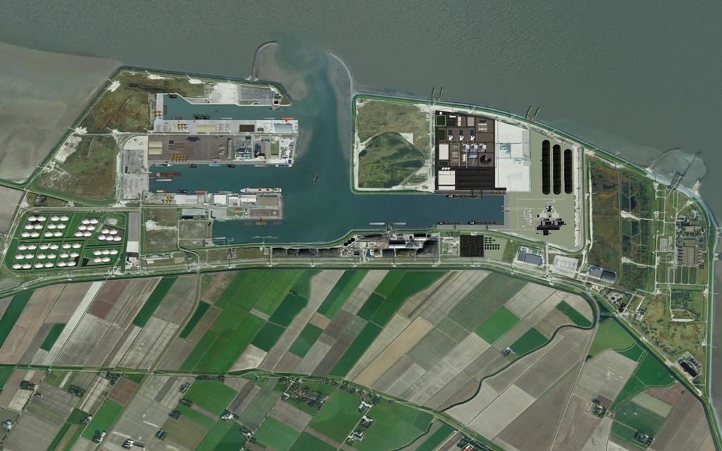 Investeringen Eemshaven Vopak Orange Blue Terminals AG Ems Nuon Magnum RWE/Essent COBRA + NorNed 2 2 1 3 Delfzijl 4 Veendam 1. Uitbreiding Beatrixhaven (incl.