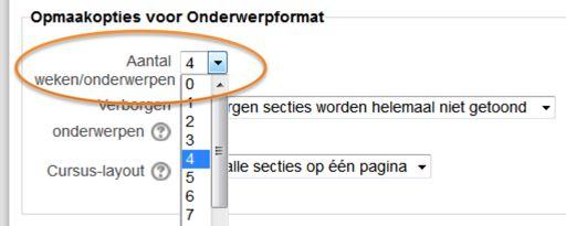 Aantalweken/onderwerpen Bijdezeopmaakoptiekuntuinstellenhoeveelweken ofonderwerpblokkenuwiltmaken.