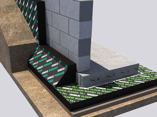 Isolatie ondergrondse toepassingen: buitenwand (FOAMGLAS READY BOARD + PC ) Vloerisolatie onder belaste vloerplaat zonder grondwaterdruk (FOAMGLAS FLOOR BOARD en FOAMGLAS PERISAVE) 7 9 Massieve muur