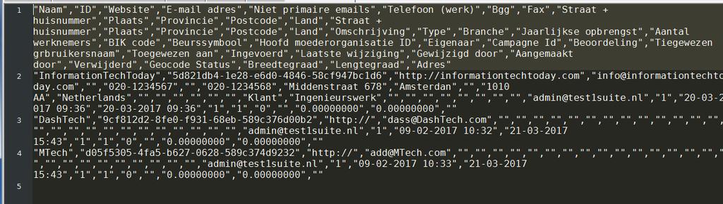 Gegevens exporteren uit SuiteCRM Opmerking LibreOffice heeft de voorkeur Als je vaker gegevens importeert of er niet uitkomt, raden we je aan het gratis programma 8 LibreOffice Calc te gebruiken.