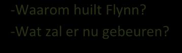 Flynn schrikt. Waarom schrikt FLynn? Mama mia! De centjes zitten nog in zijn zak! Flynn huilt. -Waarom huilt Flynn? -Wat zal er nu gebeuren?