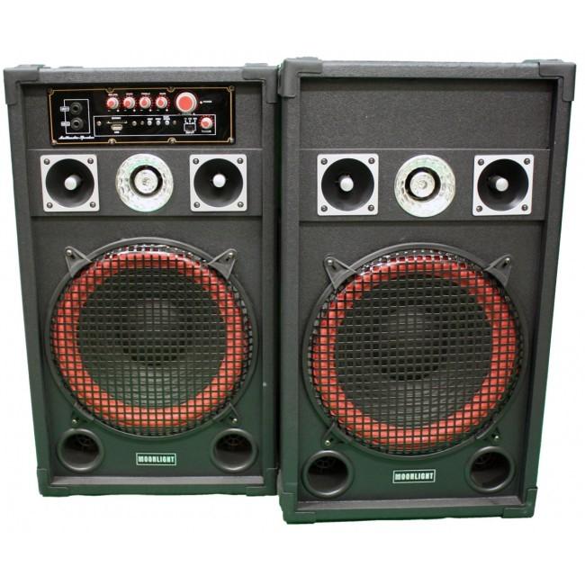 Ingebouwde USB/SD speler 77971074 600W Actieve Speakerset 2x 600W Speakers, 12 Woofers 1x Master