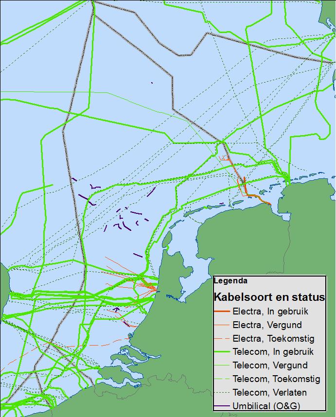 6. Kabels In Figuur B7 staan de drie typen kabel weergegeven die voorkomen op het Nederlandse en aangrenzende deel van de Noordzee NCP overeenkomstig met de categorieën uit Tabel B9.