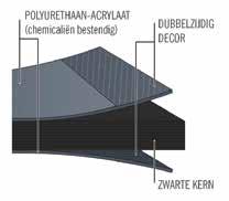 PLASTICA COMPACTLAB Plastica CompactLab met zwarte kern zijn speciale Com pactplaten waarop vocht, chemicaliën, kleurstoffen en oplosmiddelen geen enkele kans hebben om binnen te dringen.