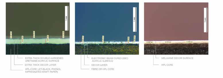 dikke decor laag HPL kern Electronic Beam Curing oppervlak