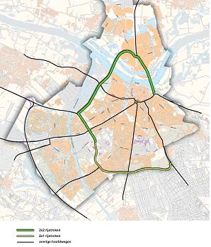 Autoverkeer Een goede bereikbaarheid van Nijmegen per auto is in de eerste plaats gediend met een goede en betrouwbare afwikkeling van het verkeer op de autosnelwegen rondom de stad.