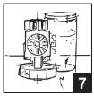 Laat de lenzen ten minste 6 uur (zie afbeelding 6) of gedurende de nacht ondergedompeld staan om de oplossing te neutraliseren. 10. Neem uw lenzen uit de lenshouder. 11.