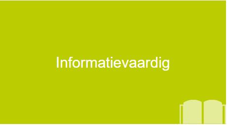 9. Informatievaardig Klik op Informatievaardig.