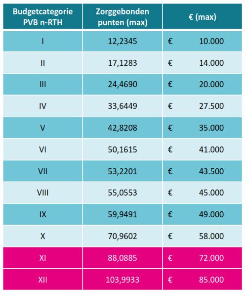 Het budget (=aantal personeelspunten bij een voucher) is 1) gelijk aan of minder dan dat vermeld op jouw dienstverleningsovereenkomst dan wordt jou zonder meer het nieuwe budget ter beschikking