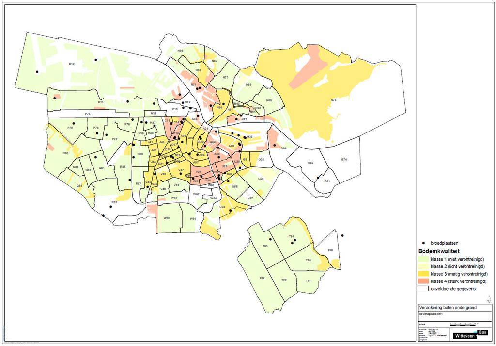 In Amsterdam zijn er ongeveer 36 buurten met broedplaatsen tegenover 53 buurten zonder broedplaatsen. Er zijn in totaal 69 broedplaatsgebouwen met 4520 broedplaatswerkplekken.