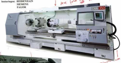 volgende TEACH-IN besturingen: HEIDENHAIN SIEMENS FAGOR CNA 350 Automatische vierkantbeitelhouder C-as