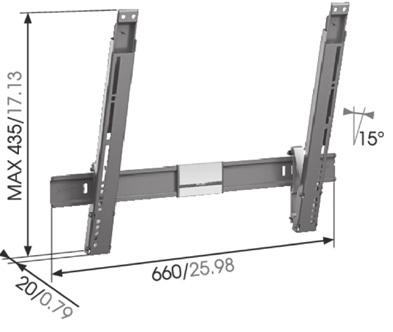 Onder een TV-zuil kunnen geen laden worden gemonteerd. TV-draaizuil 5 ca. 4,0 cm De TV-draaizuil 5 is geschikt voor flatscreens met een beeldschermdiagonaal van 38-5 (96-13 cm), max.