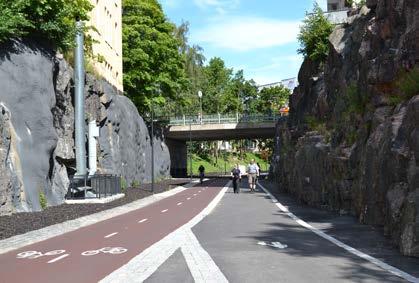 DIFFERENT Fietsbeleid o Baana cycling pathway " Verbouwing van een oude spoorlijn voor goederenvervoer tot fiets/voetpad van hoge kwaliteit " Route
